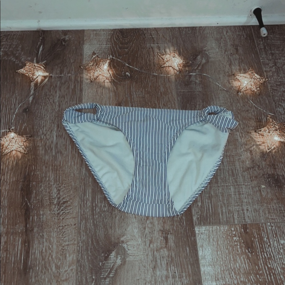 Navy and white striped bikini bottoms with great quality!